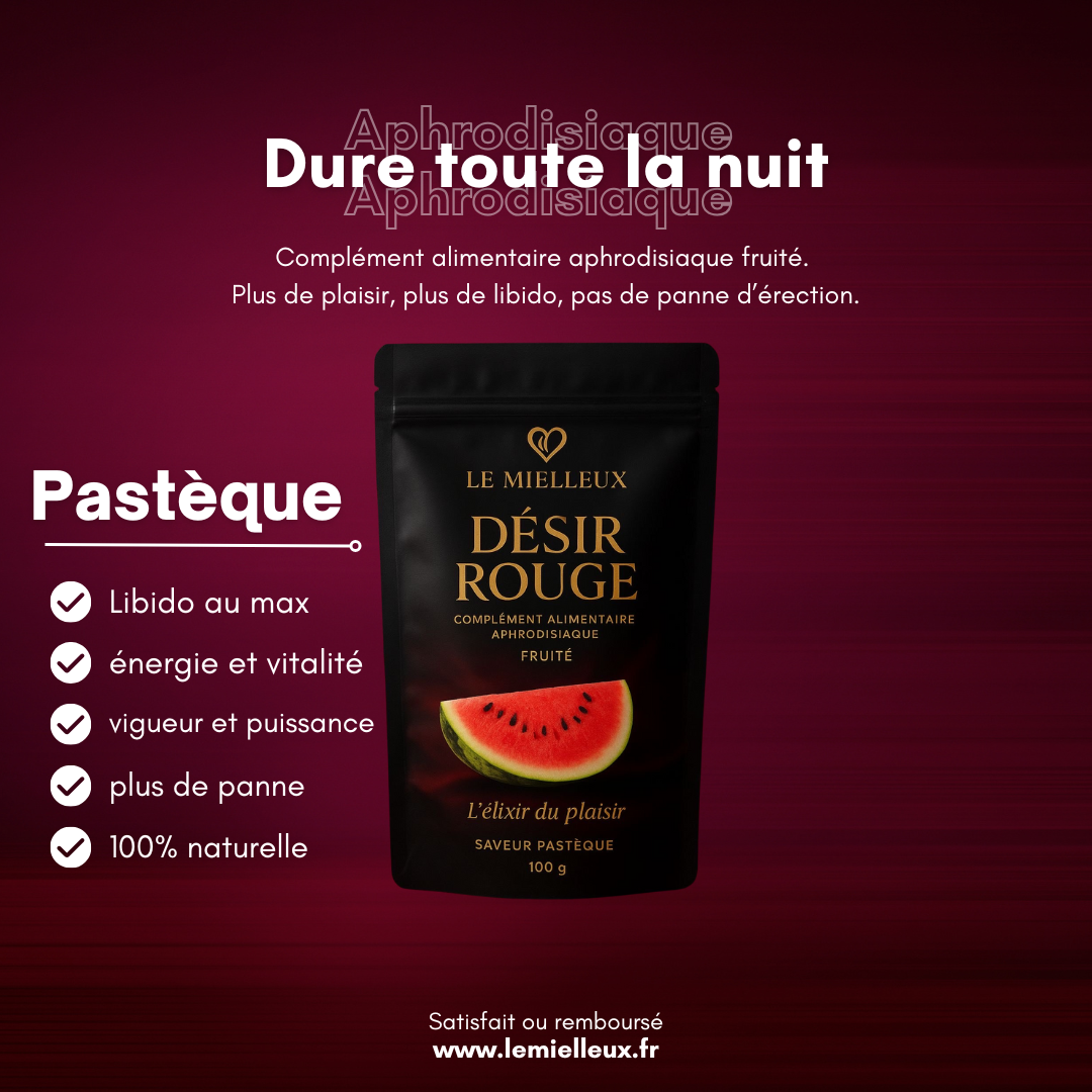 Désir Rouge – Formule Performance Goût Pastèque | Le Mielleux