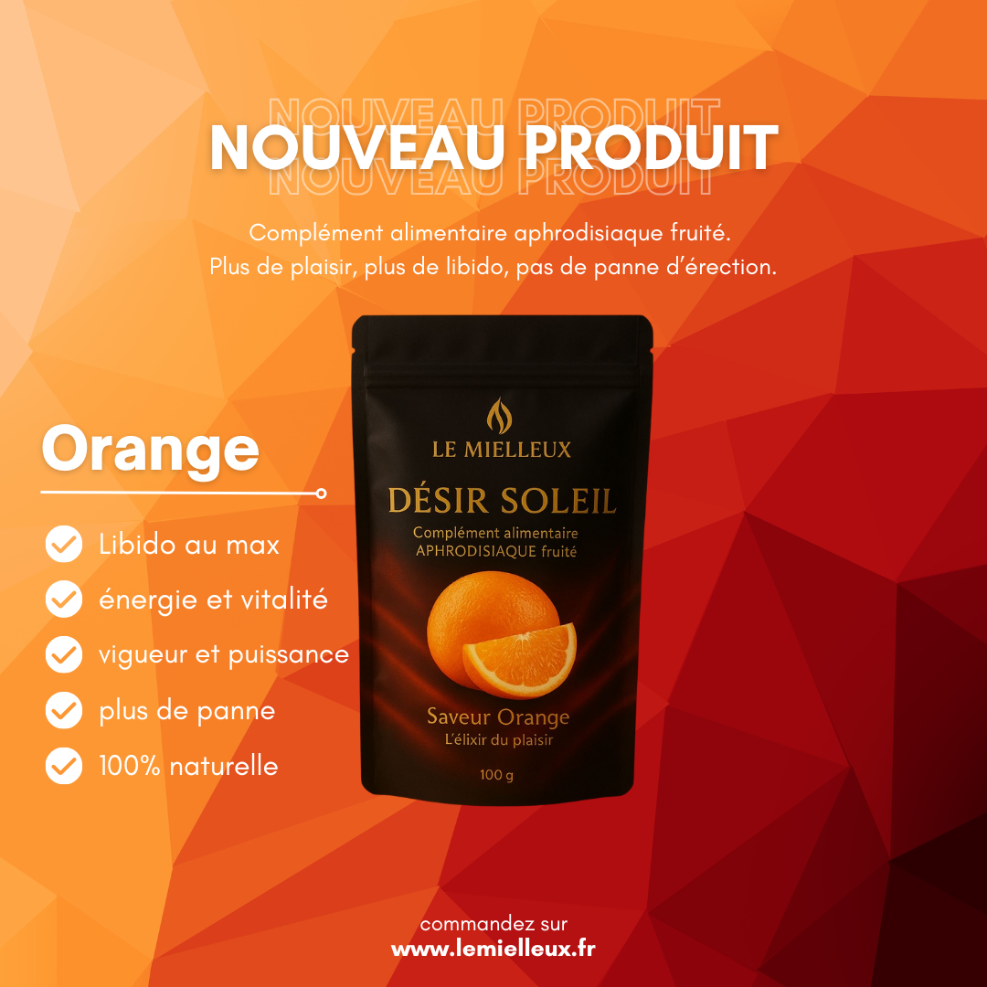 Désir Soleil – Formule Performance Goût Orange | Le Mielleux