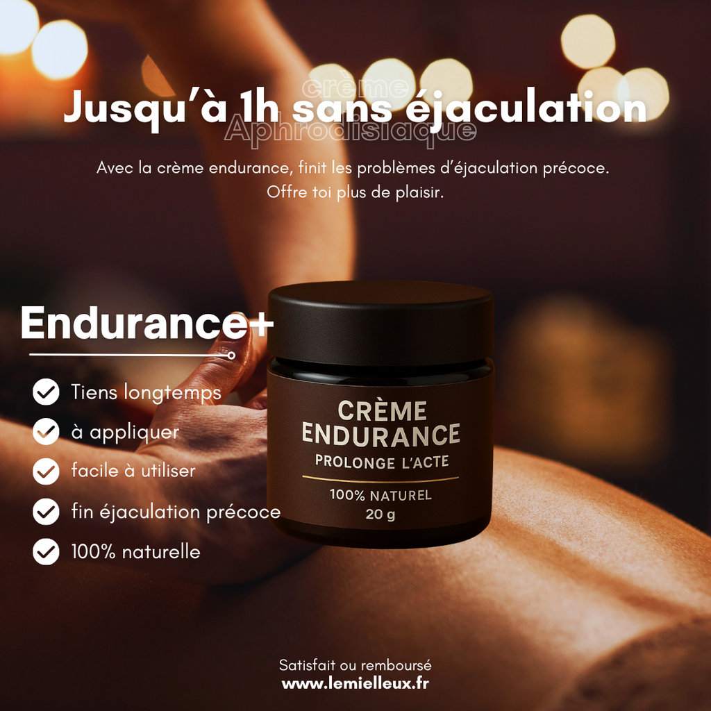 Crème d'endurance | Jusqu'à 1h sans éjaculation