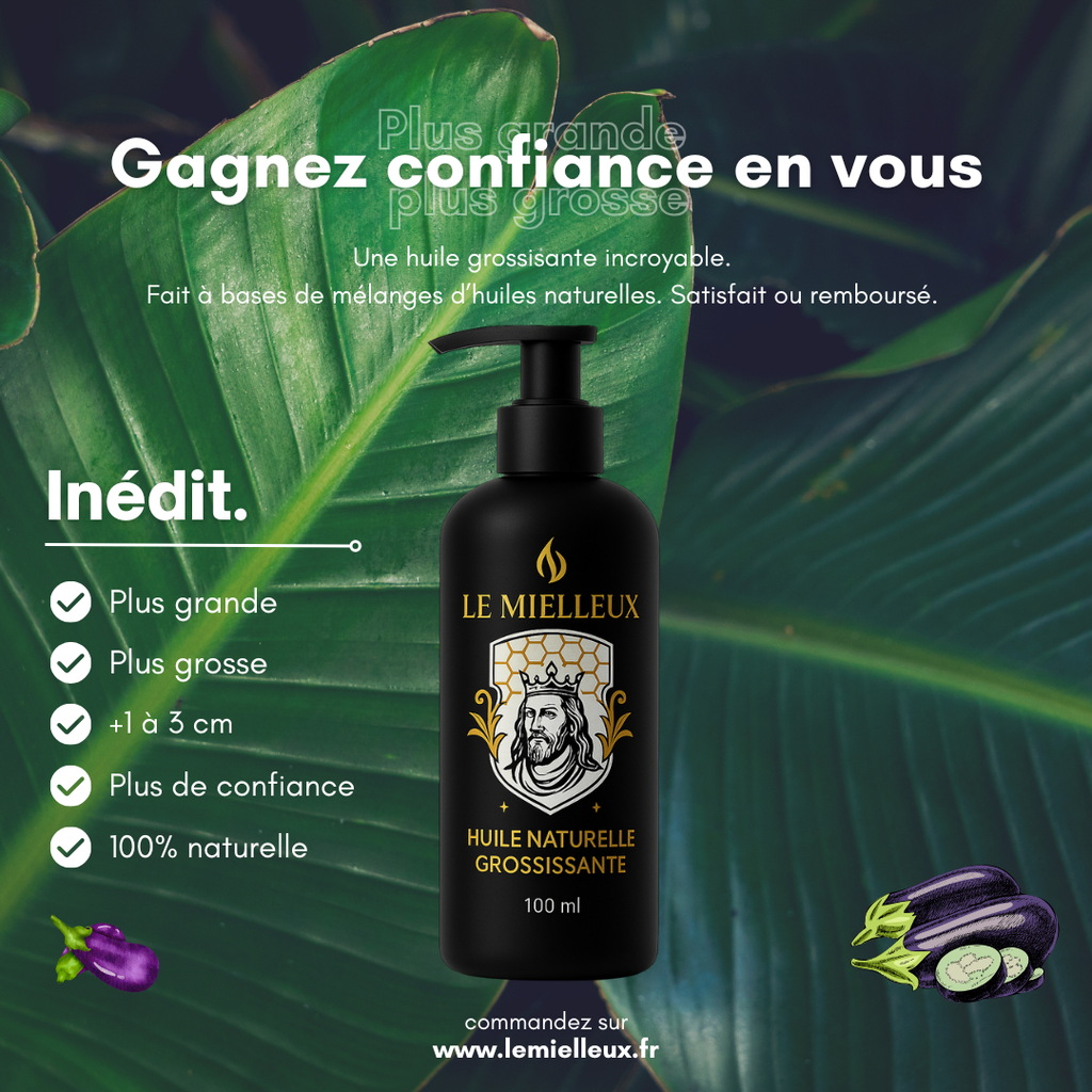 Huile Naturelle Grossissante – Pour grossir le 🍆
